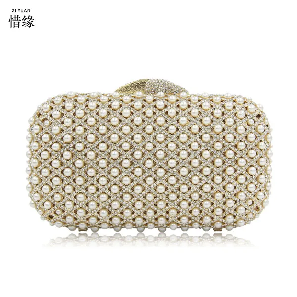 

Famous Brands crystal diamond Clutches Casual Female prom cocktail Clutches Bags College Students ball clutch purse gold/silver