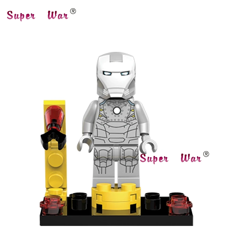 BQ027 Один Marvel Мстители Железный человек Броня коллекционные Tony Stark военная машина строительные блоки кирпичи игрушки для детей - Цвет: BQ027
