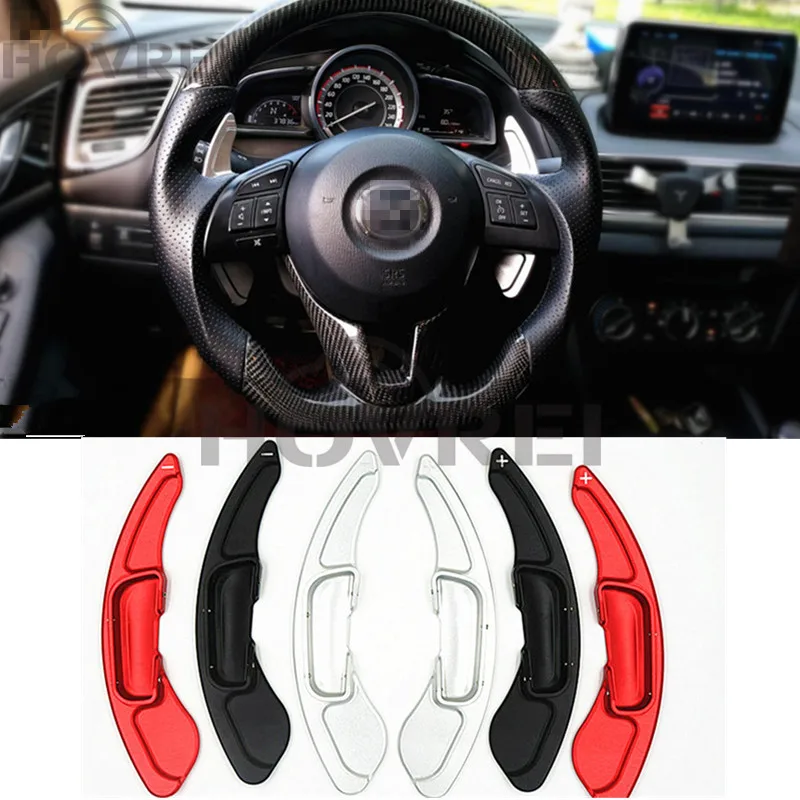 1 пара автомобильный Стайлинг Алюминиевый Рычаг Переключения руля для Mazda 3 6 Axela
