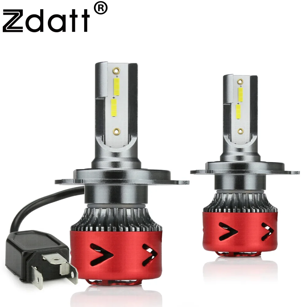 Zdatt 2 шт. H7 светодиодный Headllights H4 светодиодный лампы H1 H11 HB3 9005 9006 супер яркий свет сигнальная лампа 100W 10000LM 6000 К Противотуманные фары 12 V/24 V Авто