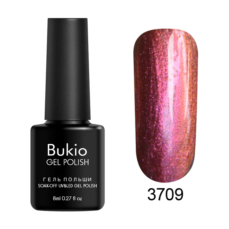 3709 Bukio Хамелеон Блестящий Гель-лак для ногтей порошок зеркальный эффект лак для ногтей 12 цветов долговечный замочить УФ светодиодный лак - Цвет: 3709