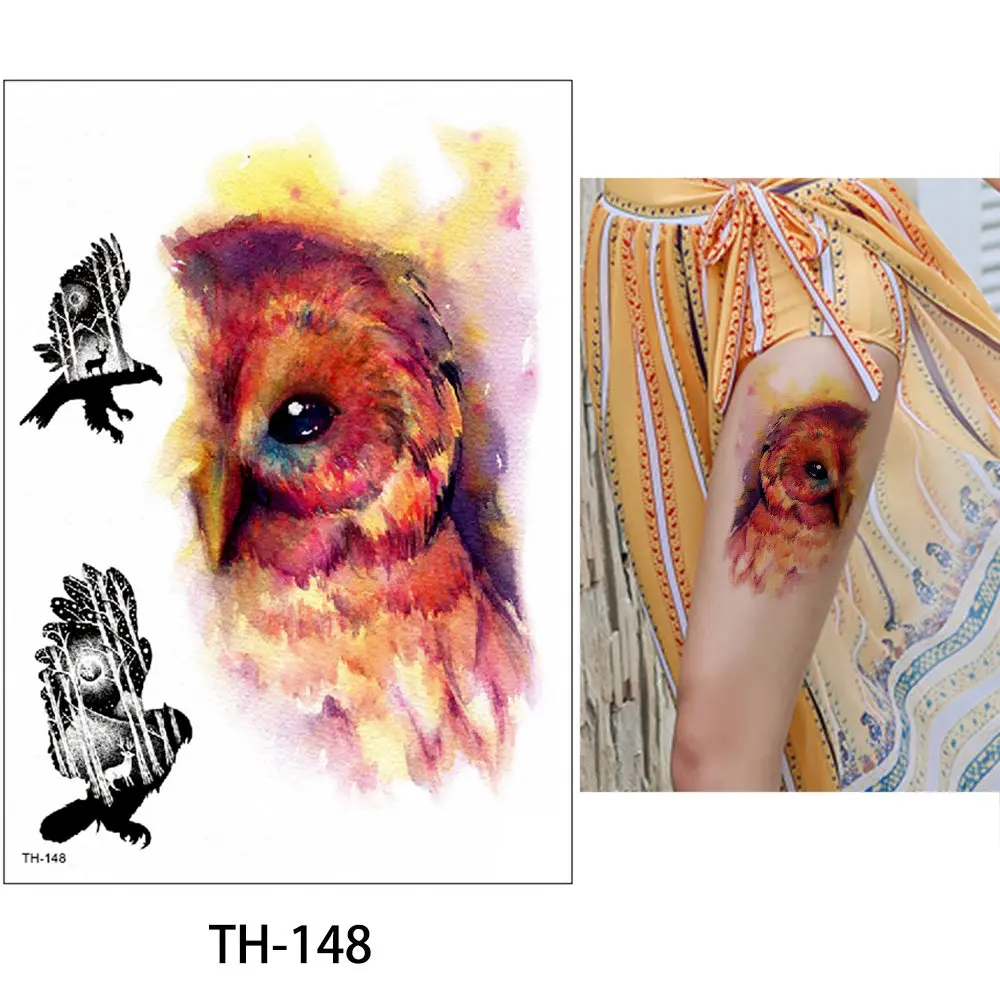 TH-148 Glaryyears, 24 дизайна, 1 лист, временная тату для тела, животные, водостойкая наклейка, волк, наклейка с тигром для женщин, мужчин, тату для тела - Цвет: TH-148