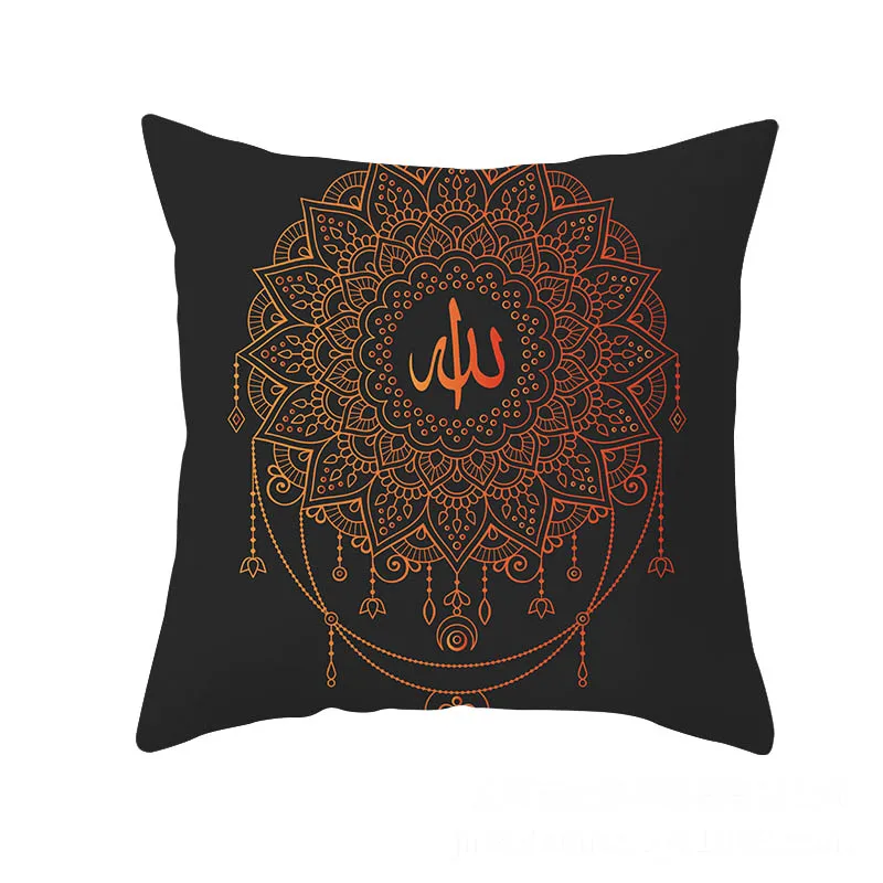 2019 45x45cm Muslim Festival Ramadan Kareem Eid Islam Culture Element Moon Pillow Case Cover Home Sofa Waist Cushion NCD | Дом и сад