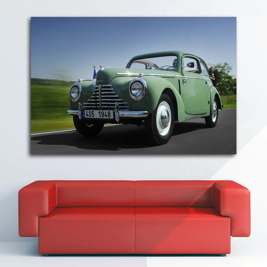 

Wall Art Posters Skodas Cabriolet Old Car Retro Vintage Cars Wallpaper Picture Prints Canvas Art Painting For Home Room Decor