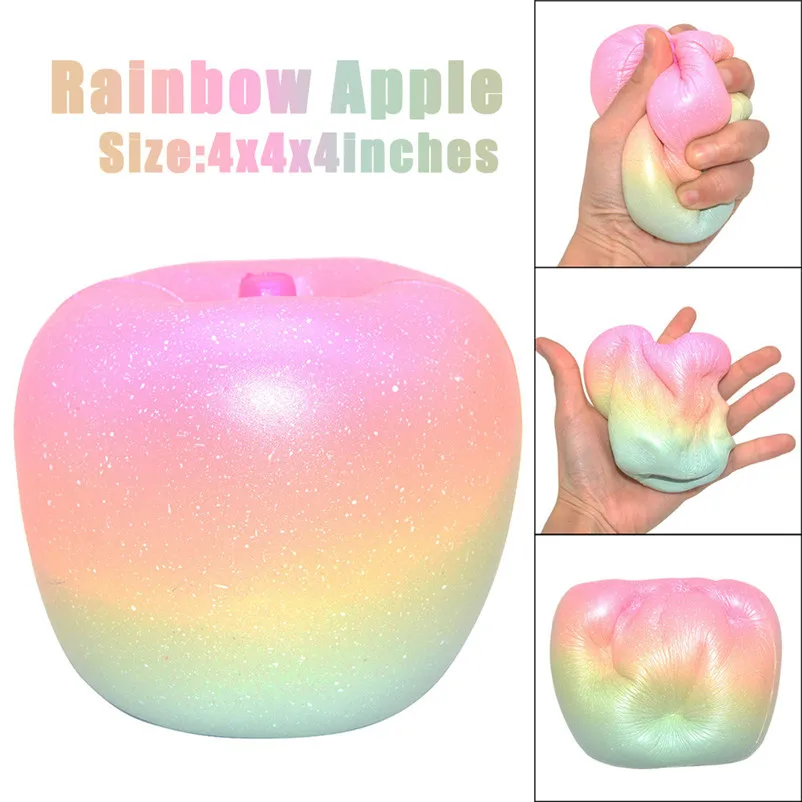 2018 Новая модель 10 см Радуга Apple крем Ароматические Squishies Шарм замедлить рост Squeeze