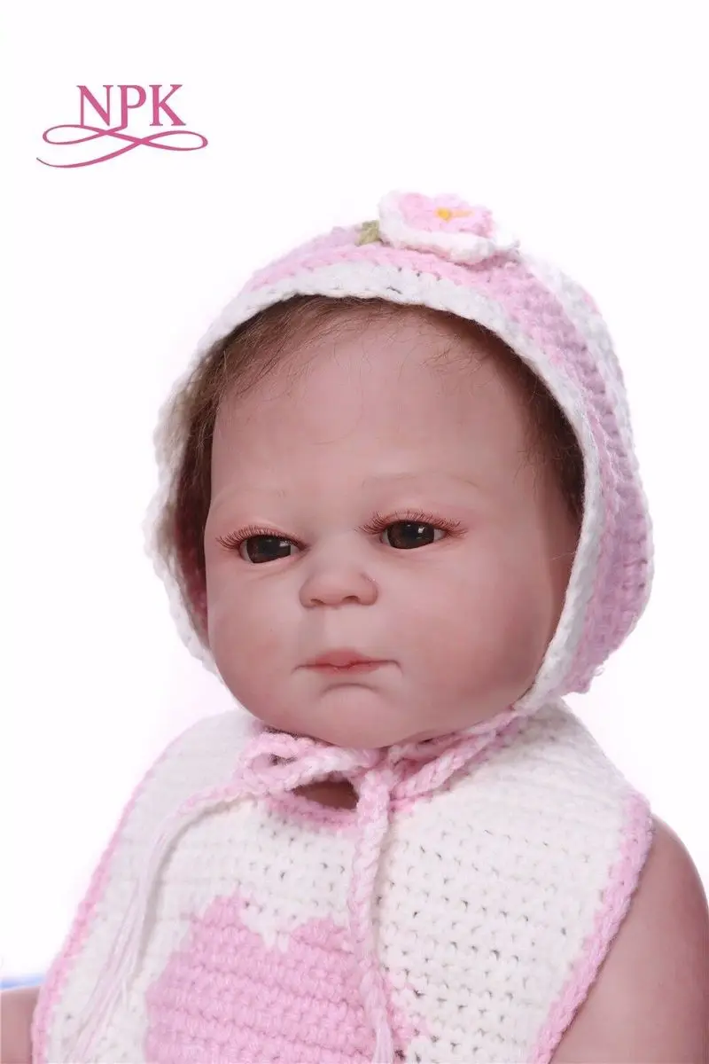 Reborn Girl Baby Dolls 20 ''полный корпус Винил силиконовый новорожденный сенсорный настоящая детская игрушка для ванны силикон