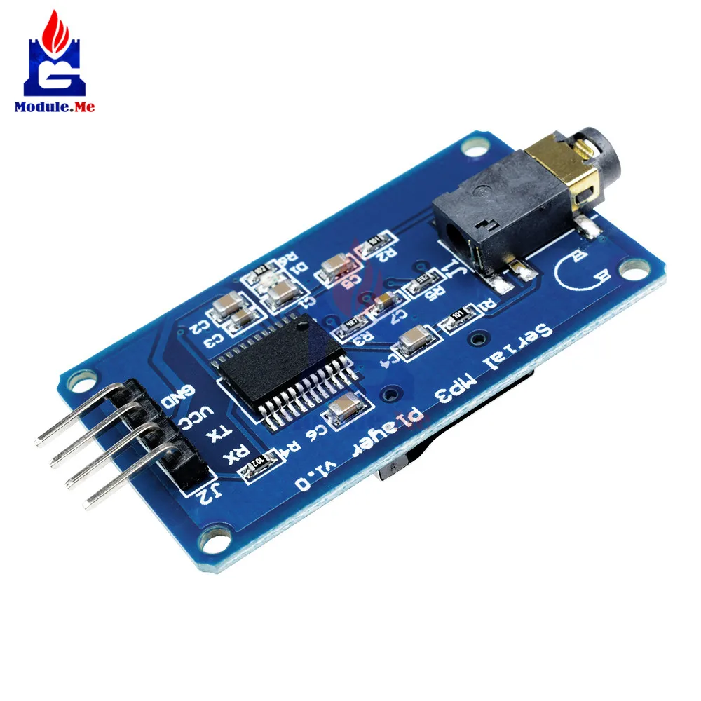 Последовательный модуль музыкального MP3 плеера YX5300 UART для Arduino с поддержкой карт