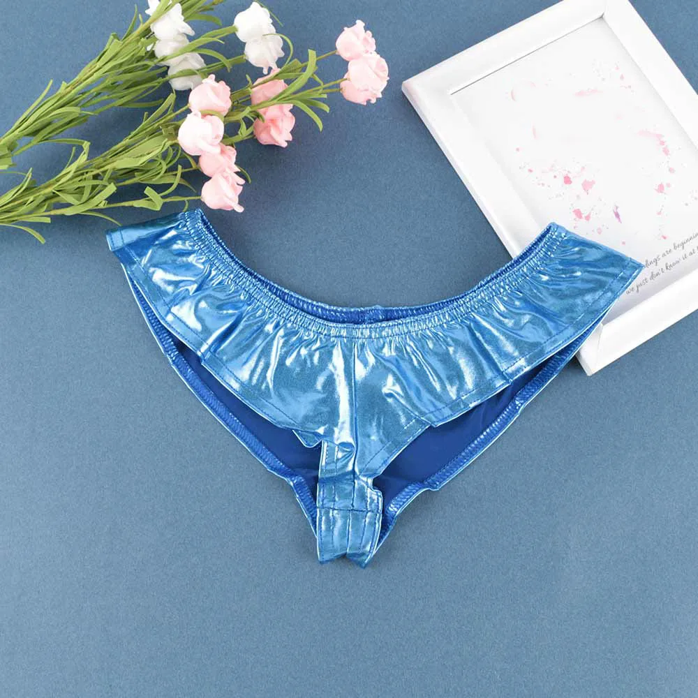 Сексуальное женское белье глянцевые кожаные шорты g стринги трусики нижнее