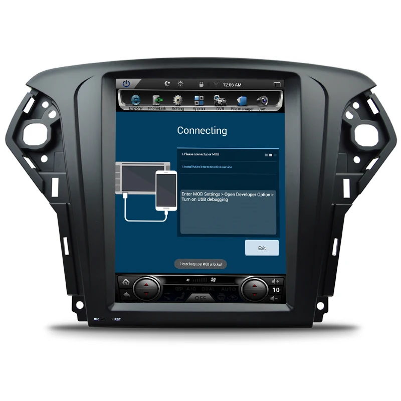 GreenYi Vertical 10.4&quot Quad Core Android 6.0 2GB RAM Car DVD GPS Navi Radio For Ford Mondeo 2007-2012 Headunit Multimedia Stereo |