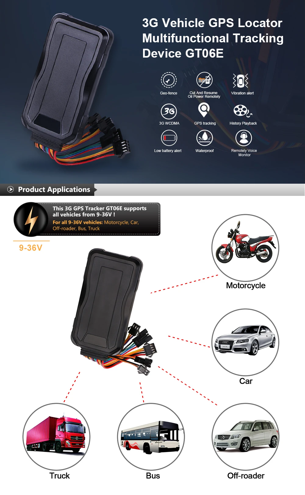 3g gps трекер Автомобильный gps локатор Concox GT06E отрезание масла голосовой монитор водонепроницаемый пробег вибрационная сигнализация 3g автомобильный трекер для автомобиля