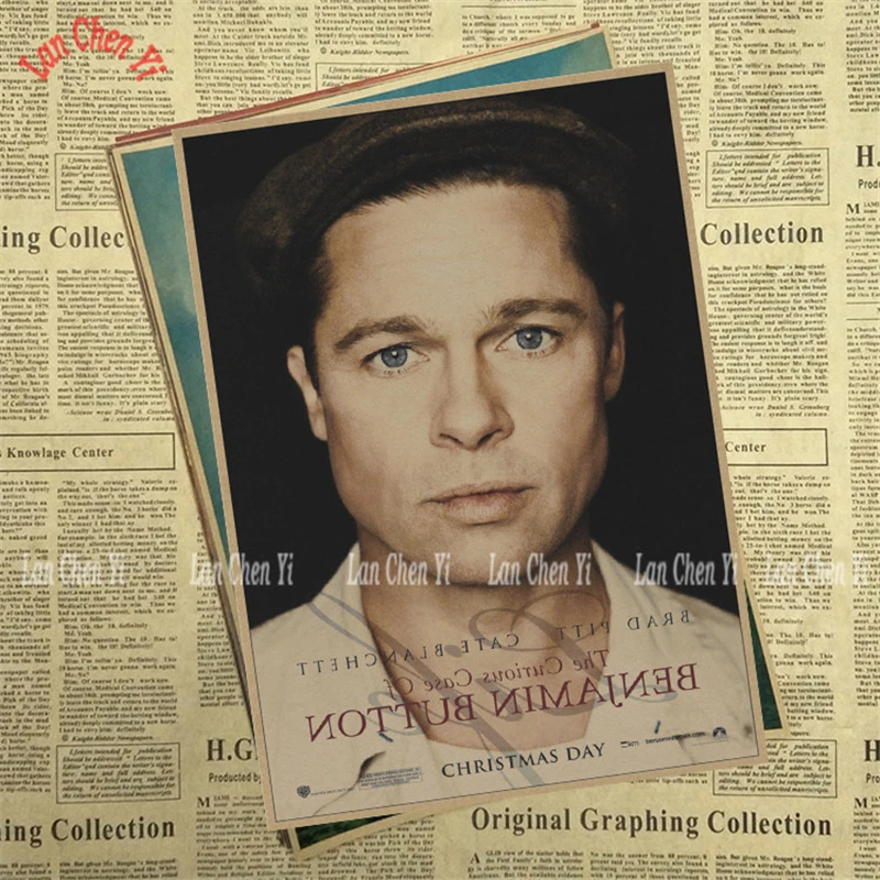 Оригинальный чехол Benjamin Button крафт-бумага постер для бара/кафе ретро Декор