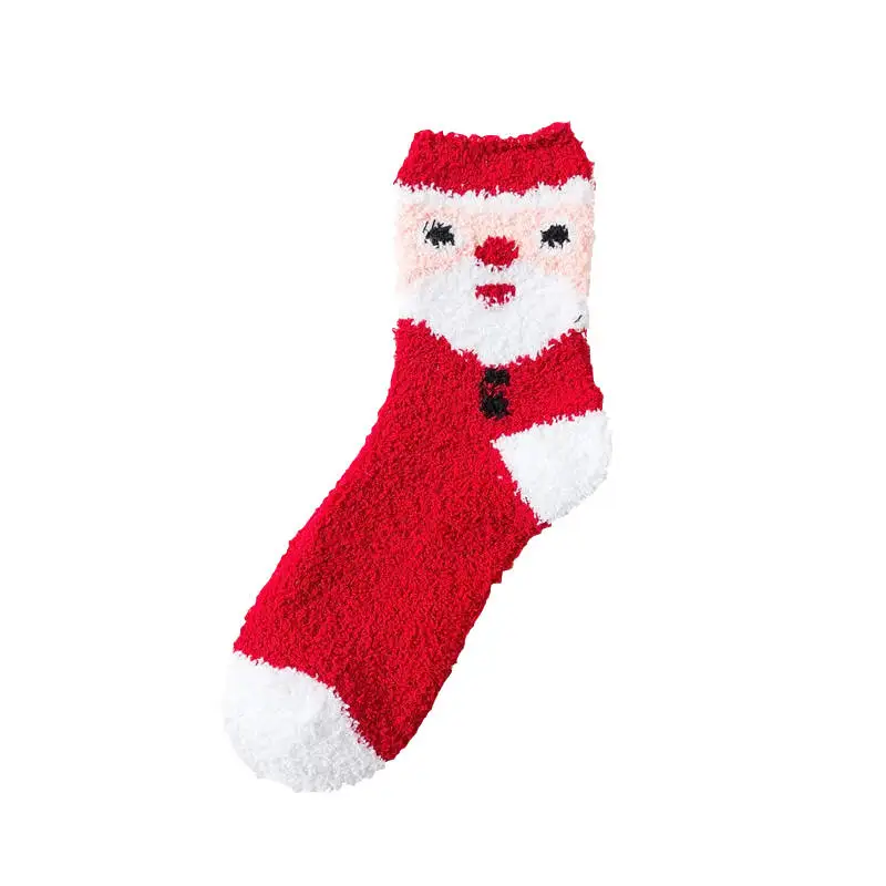 1 пара женские и мужские зимние теплые рождественские толстые носки бархатные