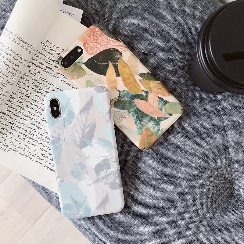 Жесткие чехлы для huawei P30 P20 P10 Mate20 Pro lite Ретро ЛИСТЬЯ Матовый ПК чехол для Honor 8X9 10Lite V10 V20 Nova 3 3i 3e 4 4e
