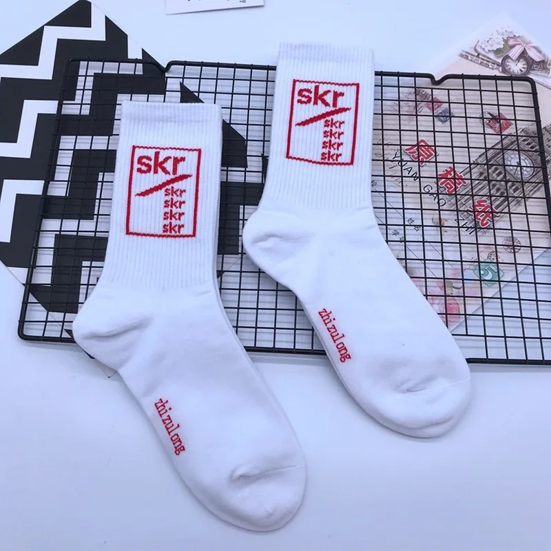 

SKY letters hip hop street gift girl sock cotton cool 3 Color men and women socks fashion personality