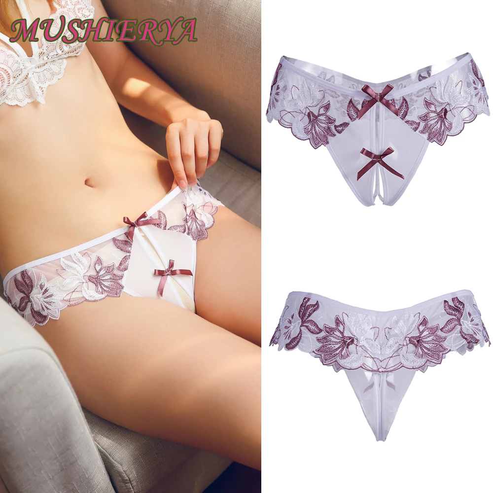 Пикантные Для женщин прозрачный Трусики для открытой промежностью трусики
