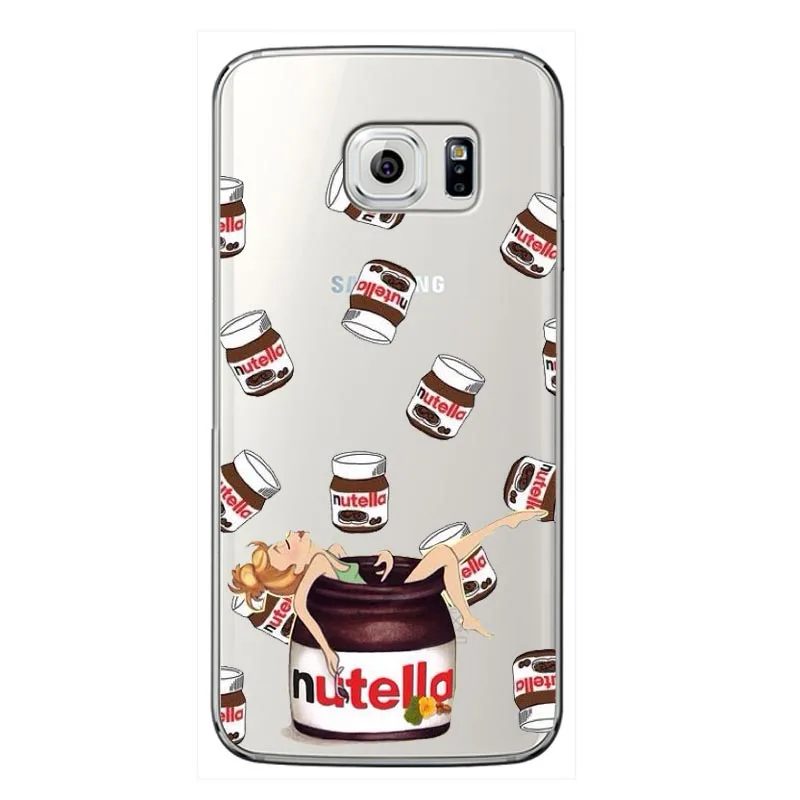 Модный чехол для телефона I Love Kawaii nutella мягкий силиконовый Samsung Galaxy A30 A50 A7 A8 2018 PLUS J6