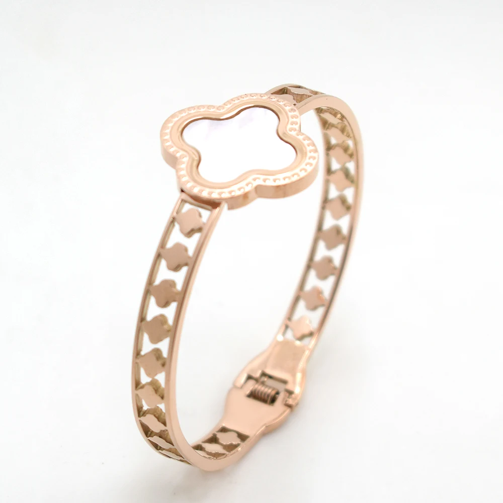 Женский браслет с большим цветком из нержавеющей стали высокое качество