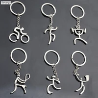 metal keychain riding bicycle key chain car key ring bag charm novelty gifts bike sports souvenirs key chains lovers jewelry