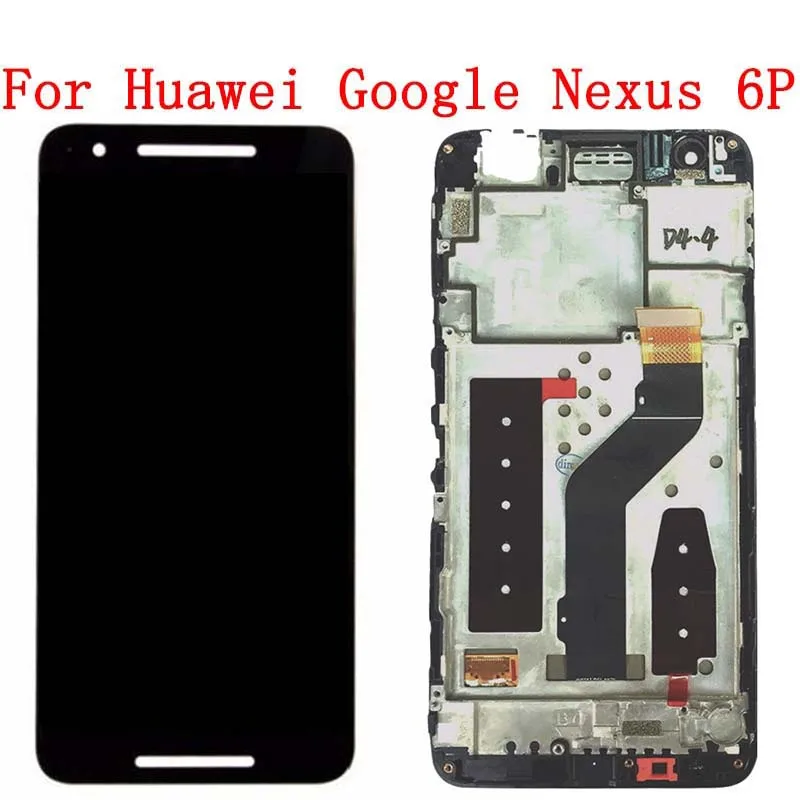 ЖК дисплей 5 7 дюйма для Huawei Google Nexus 6P сенсорный экран с дигитайзером и рамкой в