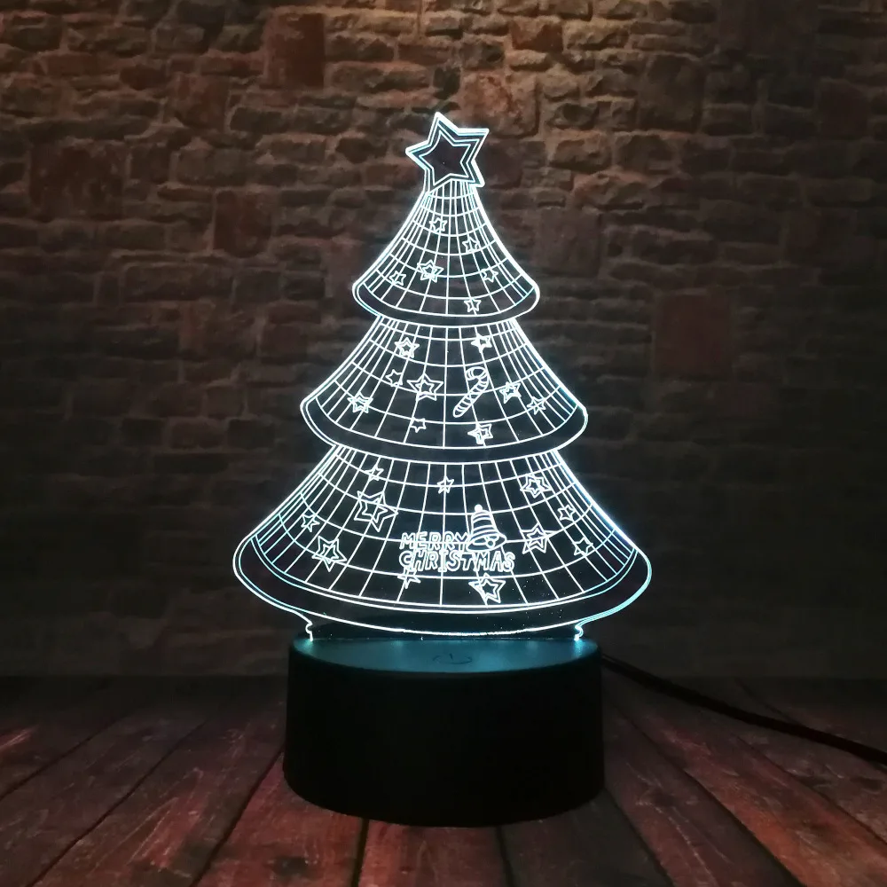 Новинка Рождественский колокольчик для елки Звездный зонт 3D 7 цветов с