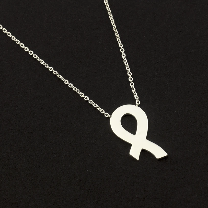 V притягивающие ожерелья с кулоном в форме кривой ленты розовое золото