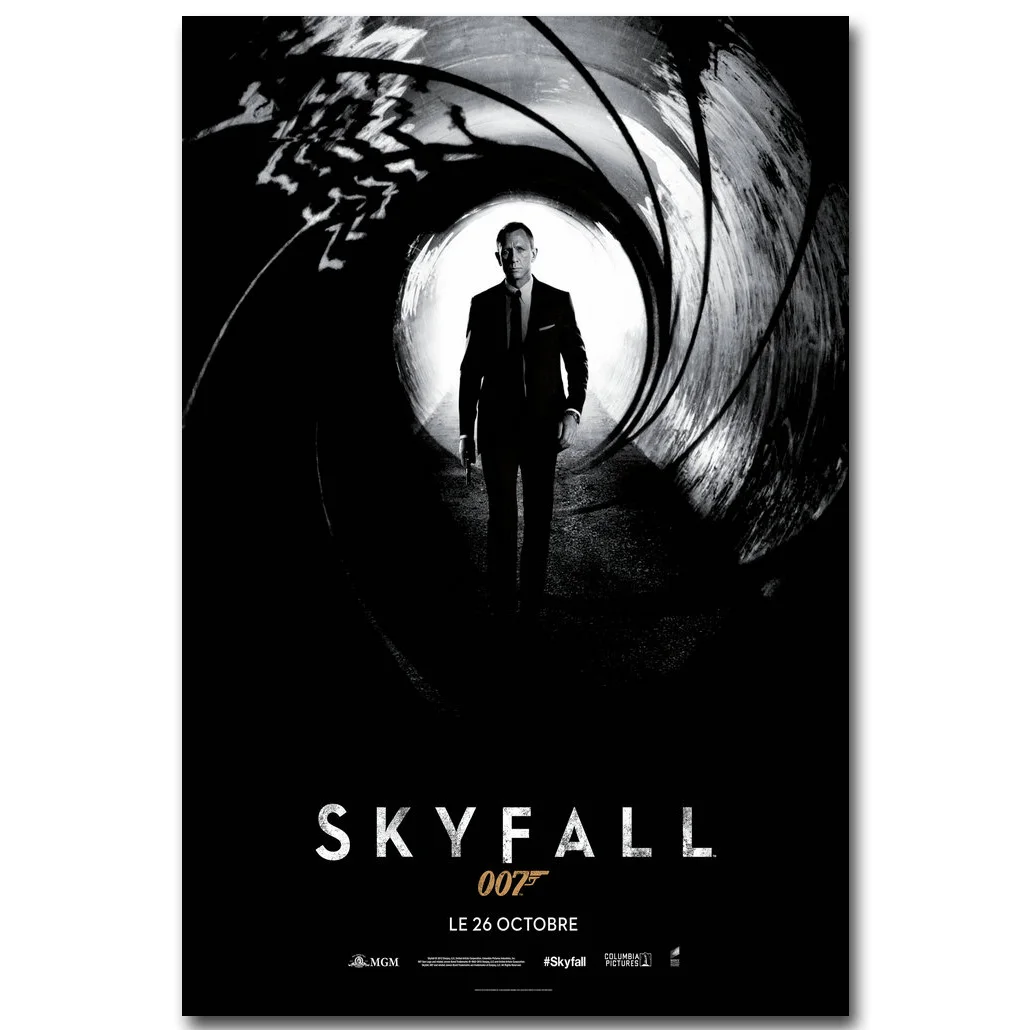 007 SKYFALL художественная шелковая ткань постер принт 13x20 24x36 дюймов Джеймс Бонд