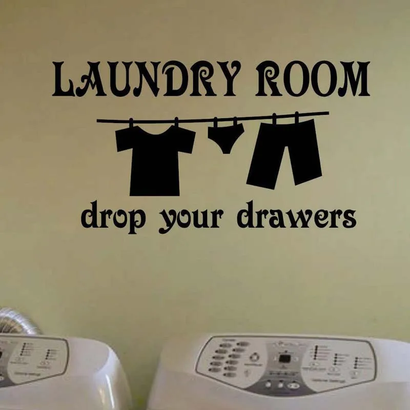 

Creative Laundry Room Bathroom Bathtub Wall stickers Home Decor Toilet Decal DIY Removable Vinyl stickers JG2310