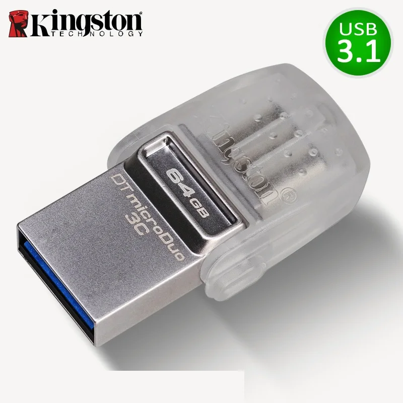 

USB флеш-накопитель Kingston, 64 ГБ, флешка USB 3,0, 32 ГБ, usb-флешка micro cle, usb флэш-диск 64 Гб для смартфонов Type-c