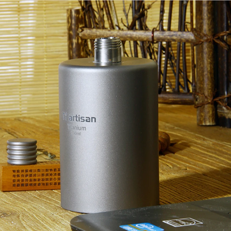 Tiartisan уличная титановая плоская фляжка сверхлегкая Спортивная бутылка для воды