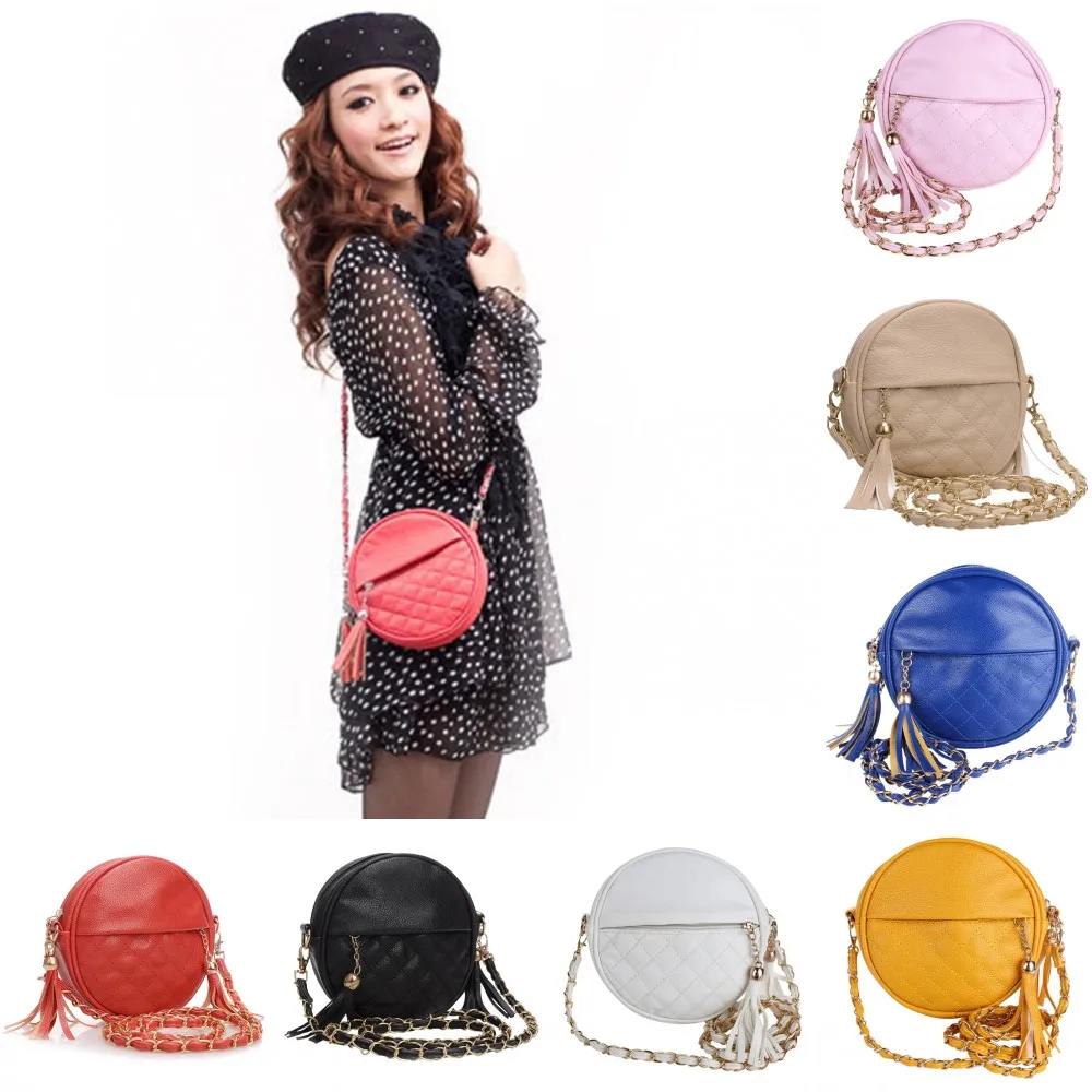 Кисточки конфетных цветов сумки на плечо для женщин обувь девочек небольшой цепи