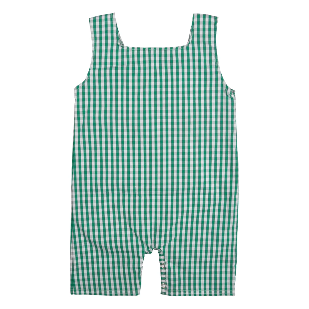 Детская эксклюзивная одежда из сирсакера комбинезон с вышивкой краба для