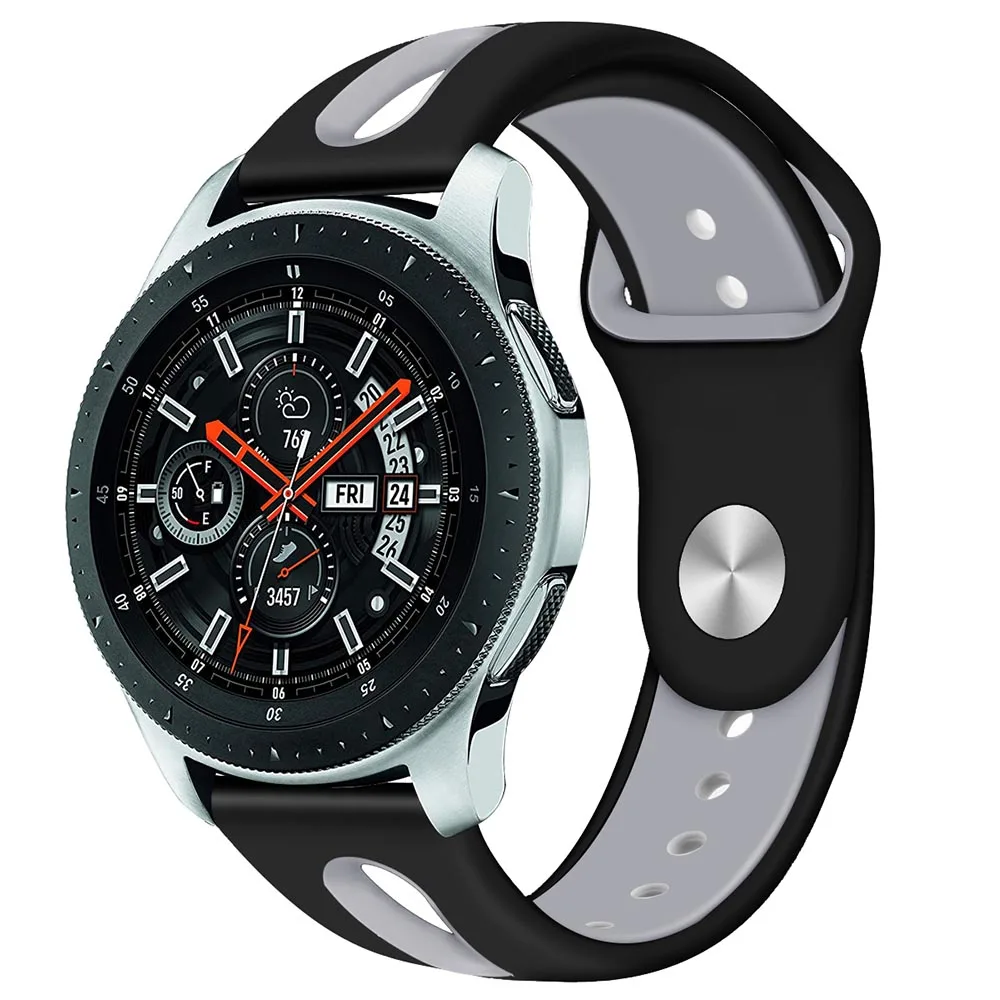 Мягкий силиконовый перфорированный сменный спортивный ремешок для часов Samsung Gear