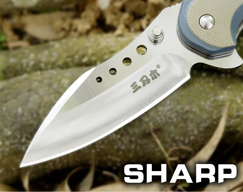 Sanrenmu 7078 складной нож 12C27 лезвие G10 ручка 58HRC хороший edc инструмент для кемпинга, охоты, туризма, приключений и домашнего использования