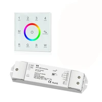 new led rgbw strip controller wall mount touch panel 2 4ghz rf remote 4 zones control 12v 24v 5a 4 channel wireless receiver