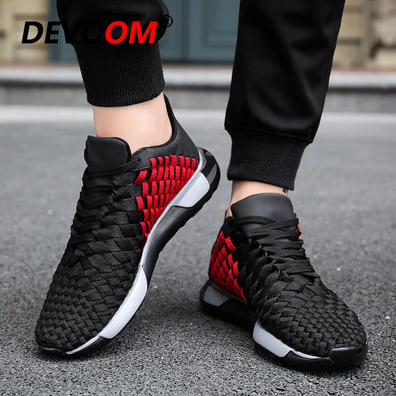 Мужские кроссовки новинка 2019 мужские белые черные тканые летняя дышащая мужская