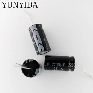 Алюминиевый электролитический конденсатор 35 в 2200 мкФ 13*25 мм 5 шт.