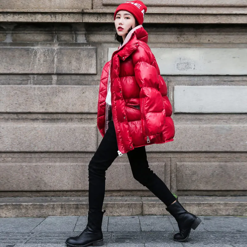Осенне зимняя куртка Женское пальто модная женская со стоячим воротником