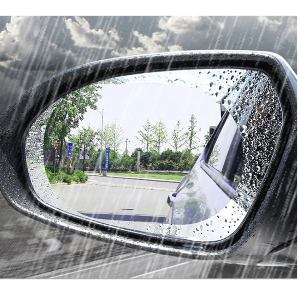 JGAUT 2PCS Car Sticker Anti Fog Waterproof Rearview Mirror Protective Transparent Film Clear sight Safe Driving Stickers | Автомобили и