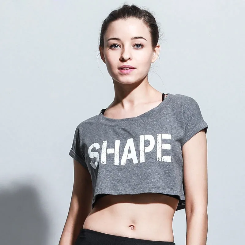 Short Sleeve Sport T Shirt Fitness Women Top Breathable Yoga Famele Crop Workout Running T-shirt Clothing | Спорт и развлечения