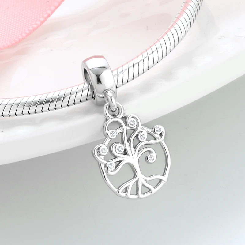 Forever Love Tree of Life, 925 пробы, серебряные амулеты, Подвески, подходят для Пандоры, амулеты, браслеты и браслеты, изготовление ювелирных изделий