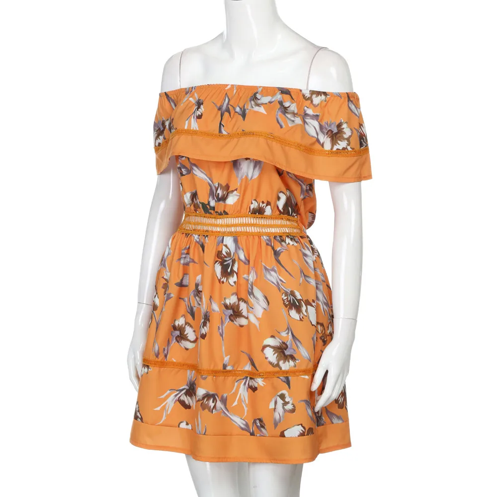 Женское драпированное платье с открытыми плечами и бабочками короткий