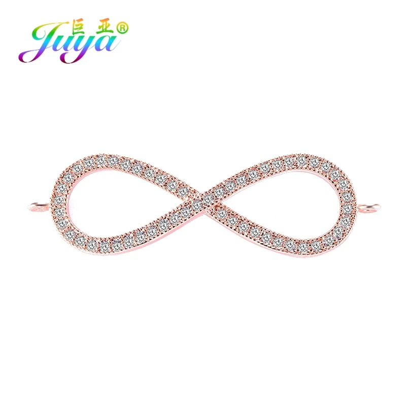 Rose Gold Ювелирные изделия Juya Infinity, аксессуары для женщин, браслет, ожерелье, серьги - Цвет: Rose Gold