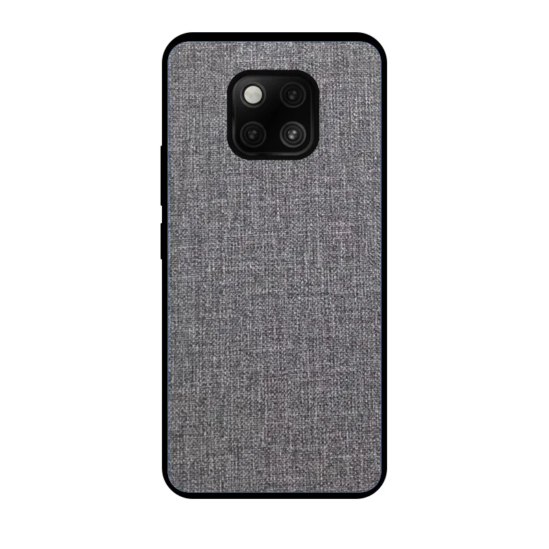 Gray Тканевый художественный простой чехол для huawei P30 mate 20 Pro Lite 20X Honor 9X Nova 4e 4 5 Чехол дышащий противоударный мягкий чехол бампер - Цвет: Gray