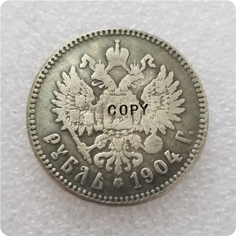 Памятные монеты России 1904 г. копия 1 рублей монет магнитная медаль | Дом и сад