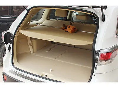 

Beige Retractable Rear Cargo Trunk Cover For Toyota Highlander 7 Seats 2014-2016