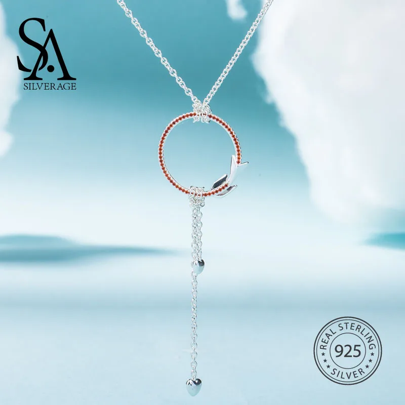 Женское длинное ожерелье со стрелкой из серебра 925 пробы|jewelry long necklace|jewelry necklacejewelry