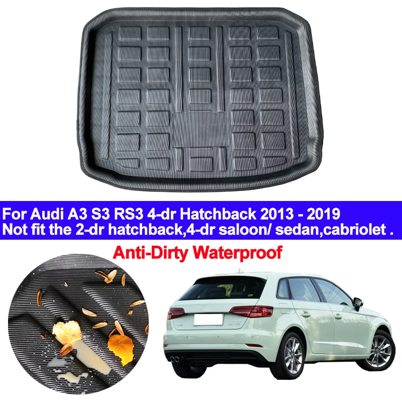 Коврик для багажника автомобиля подкладка коврик защиты пола Audi A3 S3 RS3 4 dr Hatchback 2013