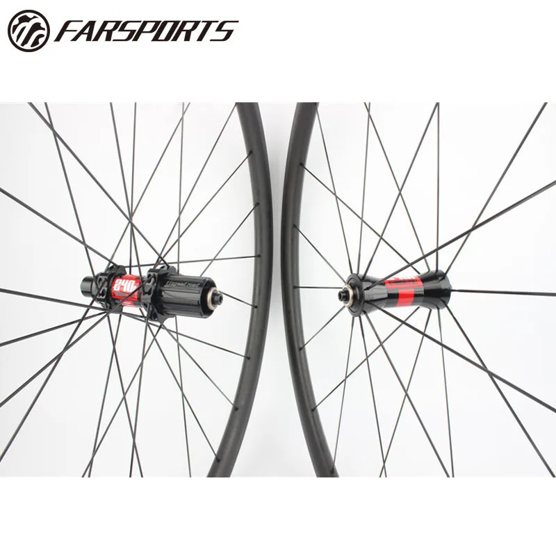 Farsports FSC38-CM-23 DT240 38 мм 23 мм углеродный набор бескамерных колес, 38 глубокий профиль OEM Китай велосипедные клинкерные колеса