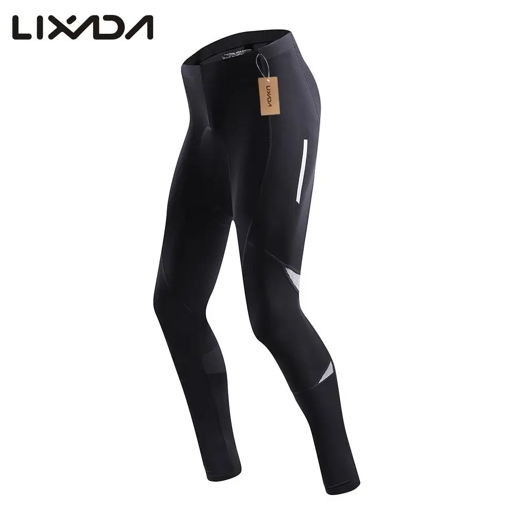 

Lixada Men's Bicycle Pants Reflective Gel Padded Cycling Compression Tights Leggings Outdoor Riding Bike Pants