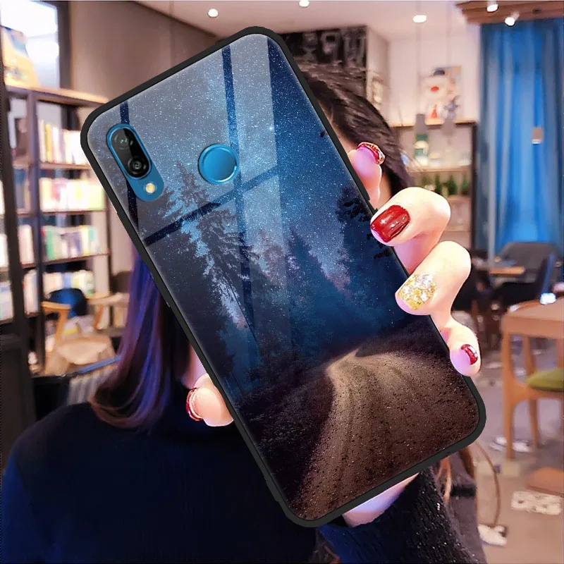 Звездное небо чехлы с закаленным стеклом для huawei смартфона Honor 8X9 P9 P10 P20 P30 P Smart Коврики 10 20 X Plus Pro Lite Nova 2i 3 3i 3e 4 Чехол - Цвет: xknilu